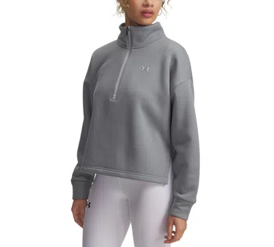 Under Armour Women's Armour Fleece Half Zip Sweatshirt In Gray