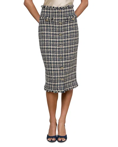 L'agence Tai Button Front Midi Skirt In Multi