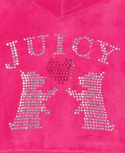 Juicy Couture Girls Toddler 2t-4t 2-piece Velour Full Zip Hoodie And Jogger Pants Set In Multi