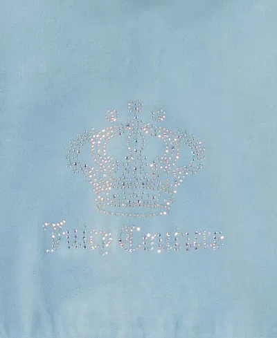 Juicy Couture Girls Toddler 2t-4t 2-piece Velour Full Zip Hoodie And Jogger Pants Set In Blue