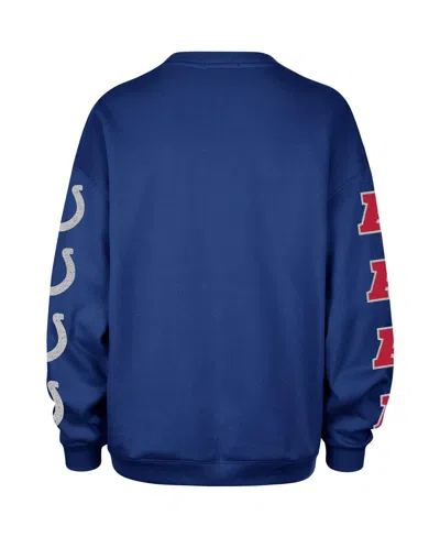 47 Brand Women's Royal Indianapolis Colts Go Big Oversized Pullover Sweatshirt In Blue
