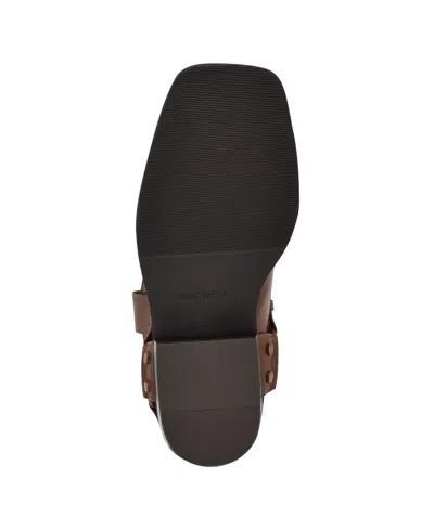 Nine West Women's Fawsta Tall Square Toe Boots In Brown