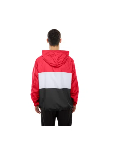 New Era Men's Red Kansas City Chiefs Ripstop Quarter-zip Hooded Windbreaker In Red