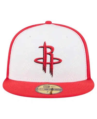 New Era Men's White/red Houston Rockets Repeat 59fifty Fitted Hat In Multi