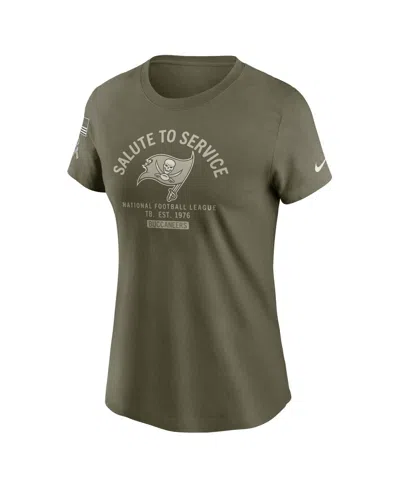 Nike Women's Olive Tampa Bay Buccaneers 2025 Salute To Service Sideline T-shirt In Green