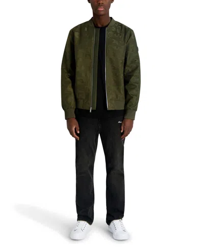 Karl Lagerfeld Camo Bomber Jacket In Green