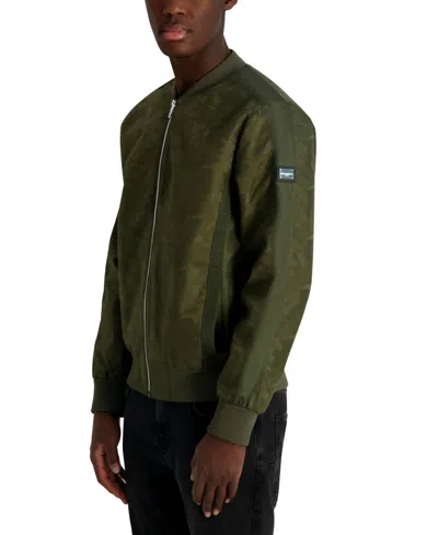 Karl Lagerfeld Camo Bomber Jacket In Green
