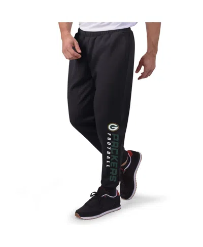 Msx By Michael Strahan Men's Black Green Bay Packers Jogger Pants In Black