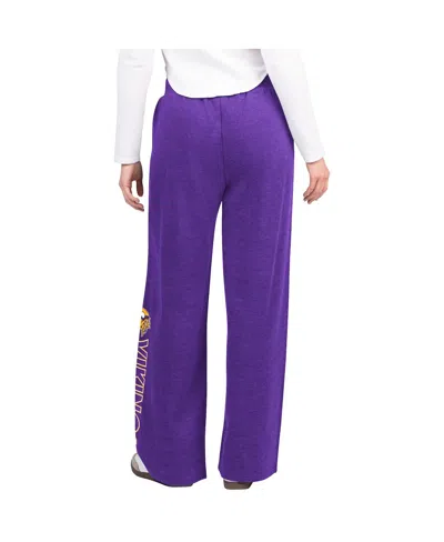 G-iii 4her By Carl Banks Women's Purple Minnesota Vikings Field Wide Leg Sweatpants In Purple