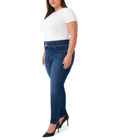 Seven7 Plus Size High Rise Curvy Legging Jeans In Blue