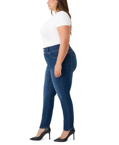 Seven7 Plus Size High Rise Curvy Legging Jeans In Blue