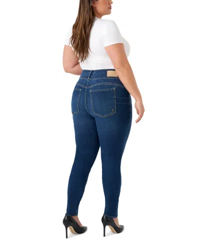 Seven7 Plus Size High Rise Curvy Legging Jeans In Blue