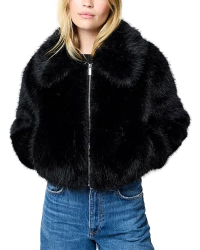 French Connection Rena Faux Fur Crop Jacket In Multi
