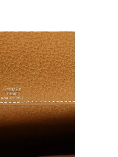 Pre-owned Hermes Kelly Depeches 25 Leather Clutch Bag In Brown