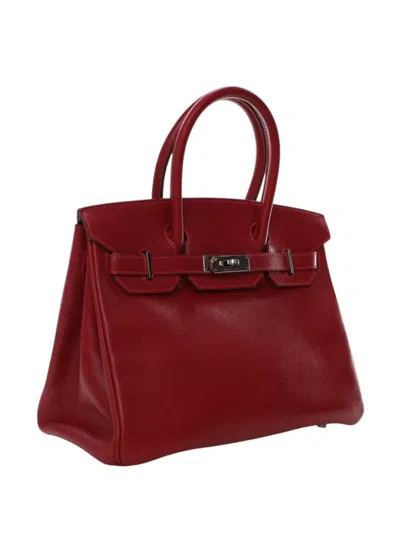 Pre-owned Hermes 2003 Epsom Birkin Retourne 30 Handbag In Red
