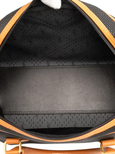 Pre-owned Saint Laurent 20th Century Pvc Boston Bag In Black