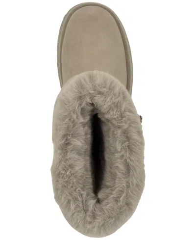 Guess Women's Dowry Rhinestone Bow Winter Boot In Animal Print