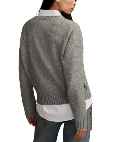Lucky Brand Women's Rolling Stones Crewneck Sweater In Gray
