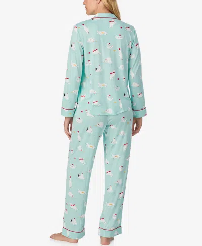 Kate Spade Long Pajama In Green
