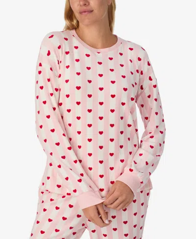 Kate Spade New York Dot Print Long Pajama Set In Pink
