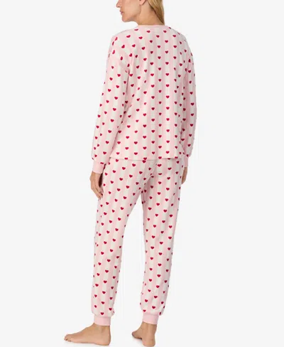 Kate Spade New York Dot Print Long Pajama Set In Pink