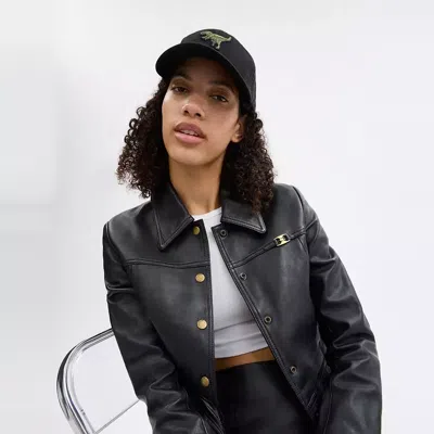 Coach Rexy Patch Baseball Hat In Black
