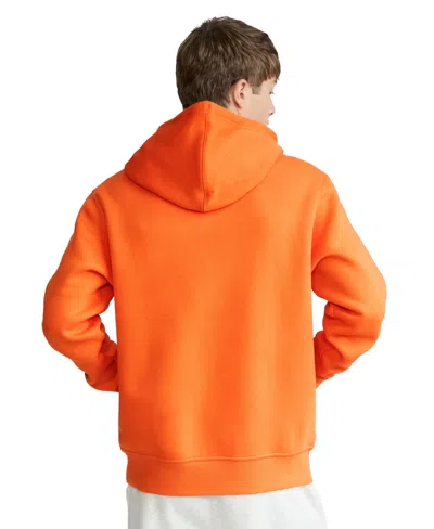 Champion Men's Logo Graphic Pullover Hoodie In Orange