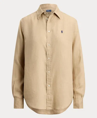 Polo Ralph Lauren Women's Classic-fit 100% Linen Shirt In Neutral