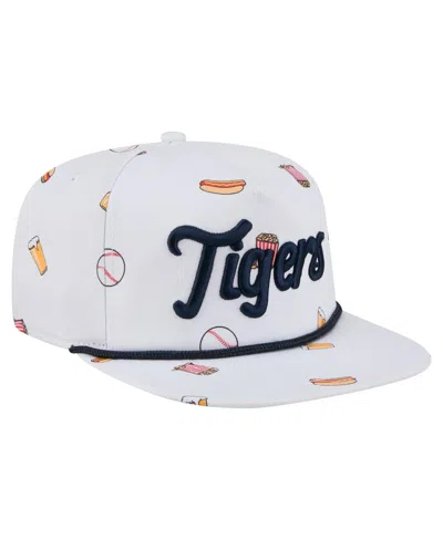 New Era Men's White Detroit Tigers Team Cheer Rope 19twenty Adjustable Hat In White