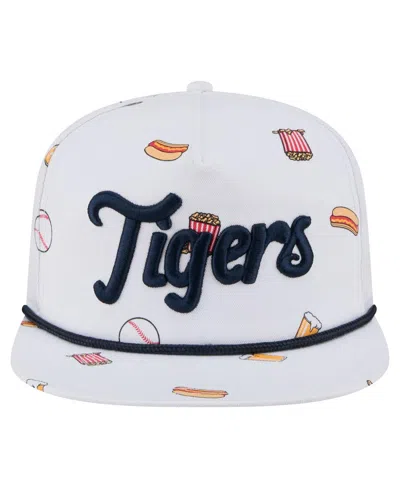 New Era Men's White Detroit Tigers Team Cheer Rope 19twenty Adjustable Hat In White