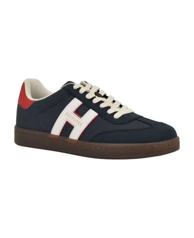 Tommy Hilfiger Hilfiger Logo Mix Media Skater Sneaker In Blue