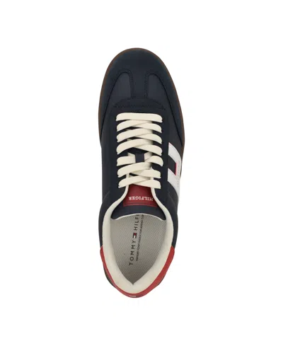 Tommy Hilfiger Hilfiger Logo Mix Media Skater Sneaker In Blue