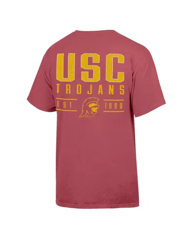 Comfortwash Men's Cardinal Usc Trojans Big Name T-shirt In Red