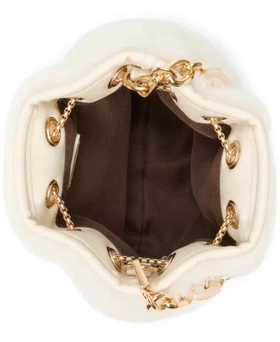 Aldo Ilynnaa Faux Fur Bucket Bag In Neutral