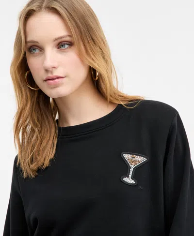 Hugo Boss Women's Martini Applique Sweatshirt In Black