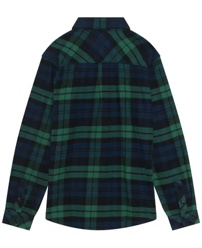 B By Brooks Brothers Big Boys Plaid Long Sleeve Shirt In Multi