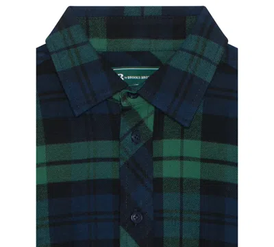 B By Brooks Brothers Big Boys Plaid Long Sleeve Shirt In Multi