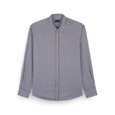Paul & Shark Cotton Shirt With Checkered Pattern In Brown