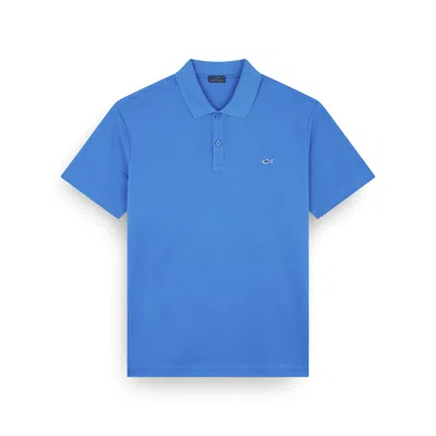 Paul & Shark Short-sleeved Cotton Polo Shirt For Casual Style In Blue