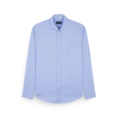 Paul & Shark Winter Oxford Cotton Shirt In Blue
