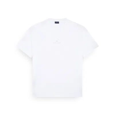Paul & Shark Crew Neck Short Sleeve Straight Hem T-shirt In White