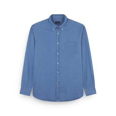 Paul & Shark Denim Shirt In Blue