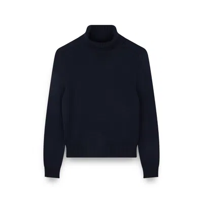 Paul & Shark Merino Extrafine Wool Turtleneck Sweater In Blue