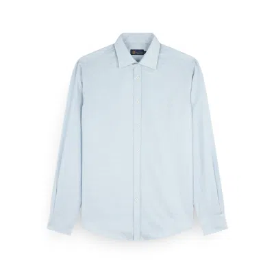 Paul & Shark Cashmere And Cotton Shirt In Blue