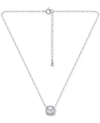 Giani Bernini Necklace (1-5/8 Ct. T.w.) In 18k Gold Plated Sterling Silver, Macy's Exclusive In Silver