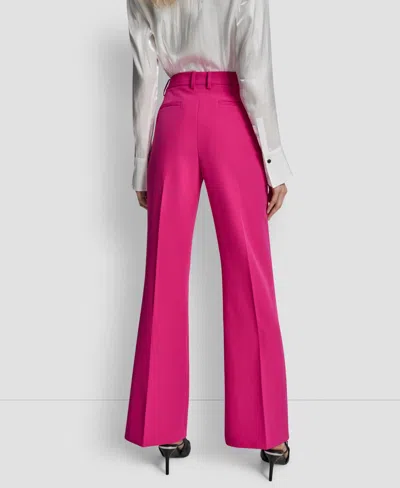 Dkny Pintuck Fit And Flare Pants In Pink