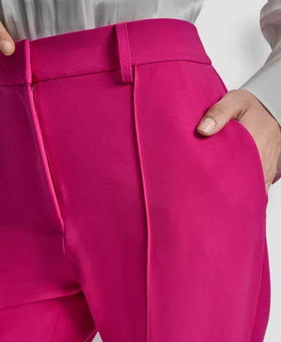 Dkny Pintuck Fit And Flare Pants In Pink