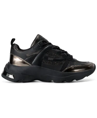 Dkny Women's Juna Lace Up Sneakers In Black