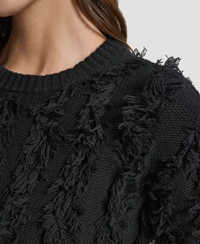 Dkny Jeans Women's Long Sleeves Sweater In Black