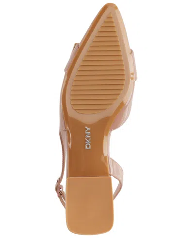 Dkny Clemma Buckle Slingback Flats In Brown